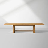 Redding Extending Dining Table in Oak Wood with Two Self-Storing Leaves