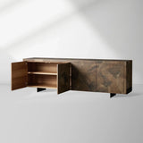 Polanco Salvaged Ash Sideboard Wood Buffet Cabinet Table Living Room Entryways TV Cabinet