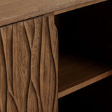 Norris Wood Sideboard Modern Buffet Table with Fiberglass Base Living Room Entryways Cabinet