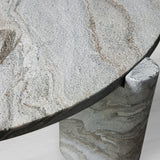 Lonelle Solid Natural Stone Coffee Table Modern Cocktail Table Living Room Center Tea Table