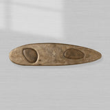 Sucurro Spalted Primavera Wood Console Entryways Table Oxidized Aluminum Top Entrance Wallway Table