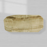 Zyra Solid Green Onyx Dining Table Solid Stone Dining Table