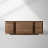 Ribbon Mid-Century Sideboard Buffet Table Wood Living Room Entryways Cabinet