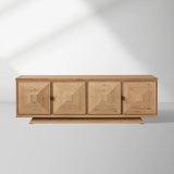Pelham Indonesia Distressed Sideboard Wood Buffet Table Wood Living Room Entryways TV Cabinet