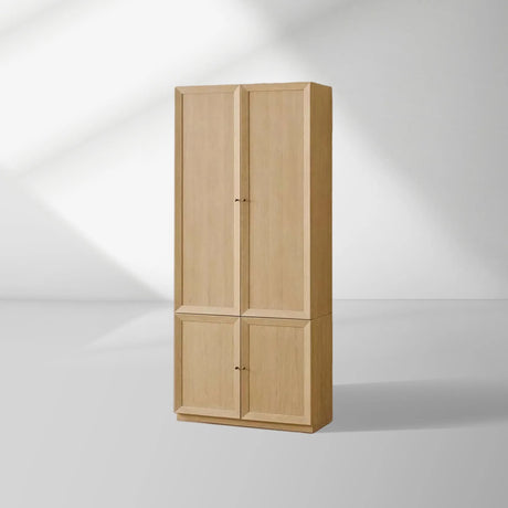 Nason Modular Oak Tall Display Cabinet Modern Living Room Large lockers
