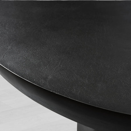 Kyoto Round Coffee Table Nickel-Plated Cast Aluminum Cocktail Table Living Room Metal Center Tea Table