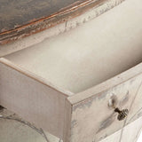 Sofia Bell'Arte Demilune Buffet Cabinet Bird Motif Sideboard Wood Living Room Entryways Cabinet
