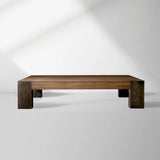 Telluride Square Oak Coffee Table Wood Cocktail Table Living Room Center Tea Table Vintage Cocktail Table