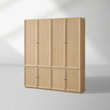 Nason Modular Oak Tall Display Cabinet Modern Living Room Large lockers