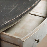 Sofia Bell'Arte Demilune Buffet Cabinet Bird Motif Sideboard Wood Living Room Entryways Cabinet