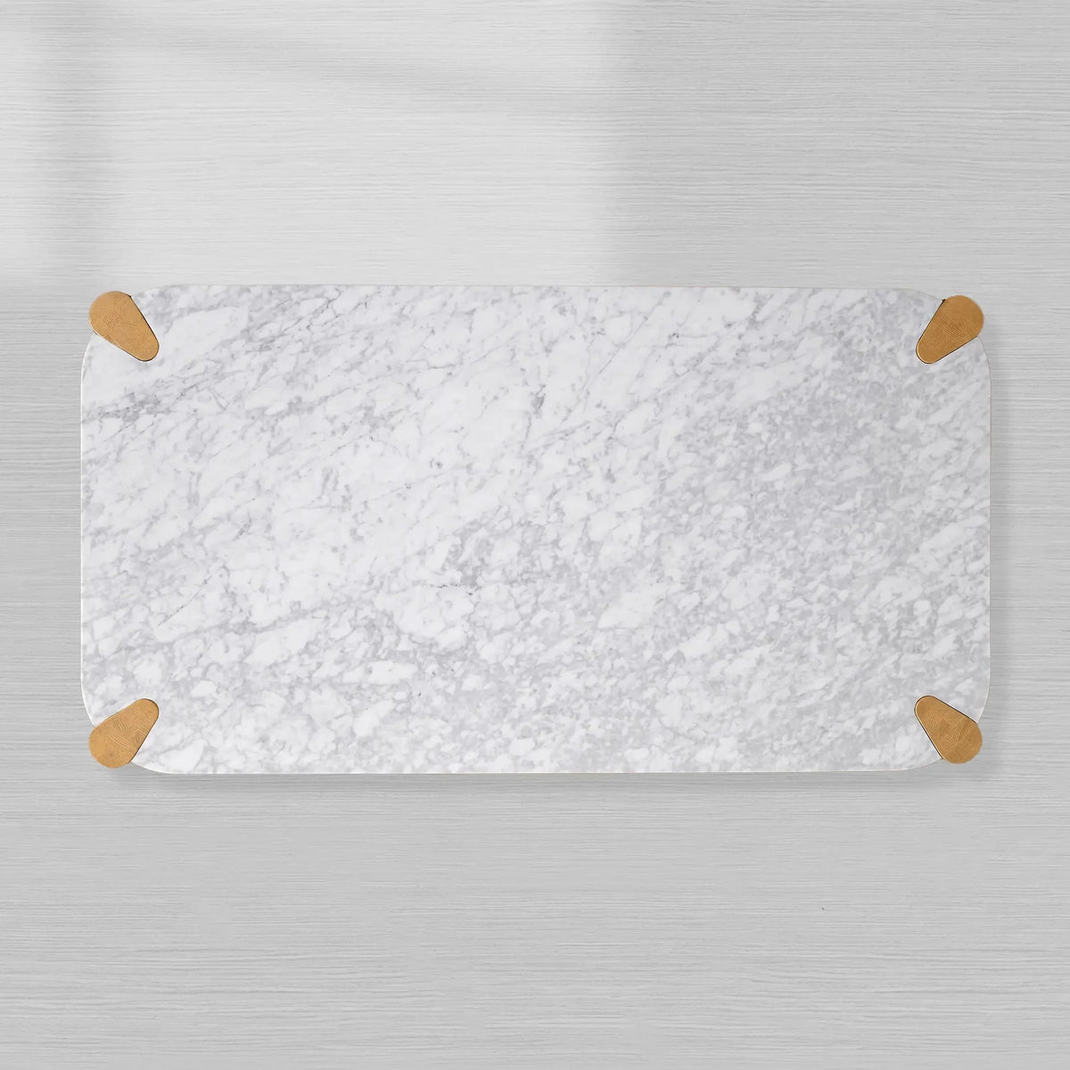 Pyet Marble Coffee Table Oak Wood Base Cocktail Table Elegance Living Room Center Tea Table