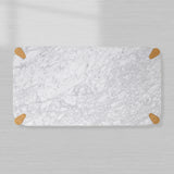 Pyet Marble Coffee Table Oak Wood Base Cocktail Table Elegance Living Room Center Tea Table