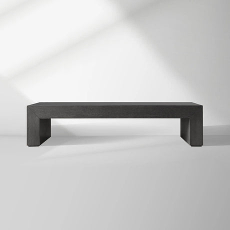Sullivan Wood Waterfall Coffee Table Rectangle Rural Cocktail Table Oak Wood Center Tea Table