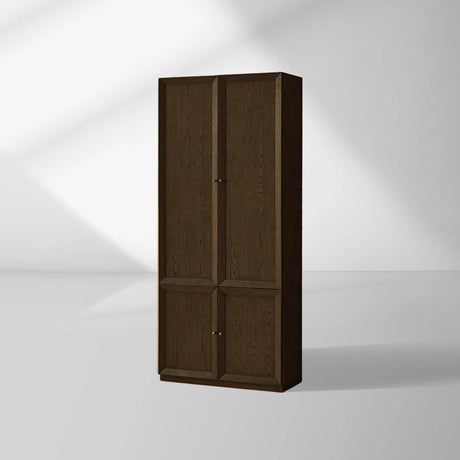 Nason Modular Oak Tall Display Cabinet Modern Living Room Large lockers