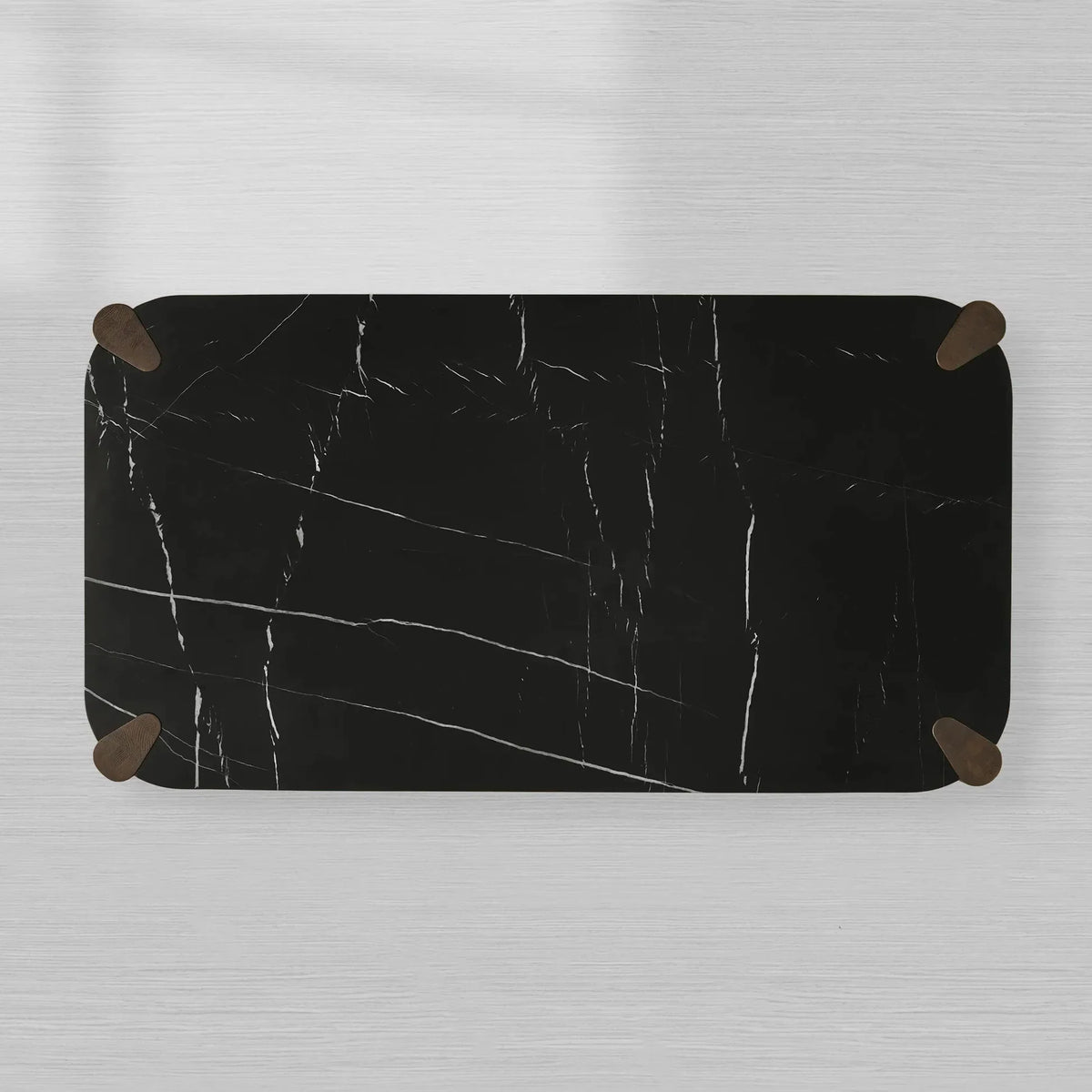 Pyet Marble Coffee Table Oak Wood Base Cocktail Table Elegance Living Room Center Tea Table