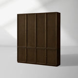 Nason Modular Oak Tall Display Cabinet Modern Living Room Large lockers