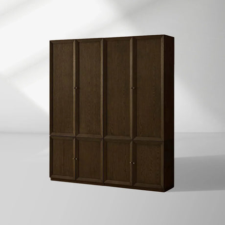 Nason Modular Oak Tall Display Cabinet Modern Living Room Large lockers
