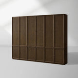 Nason Modular Oak Tall Display Cabinet Modern Living Room Large lockers
