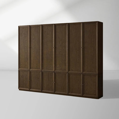 Nason Modular Oak Tall Display Cabinet Modern Living Room Large lockers