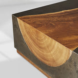 Acacius Yukas Wood Center Coffee Table Rectangular Tea Cocktail Table