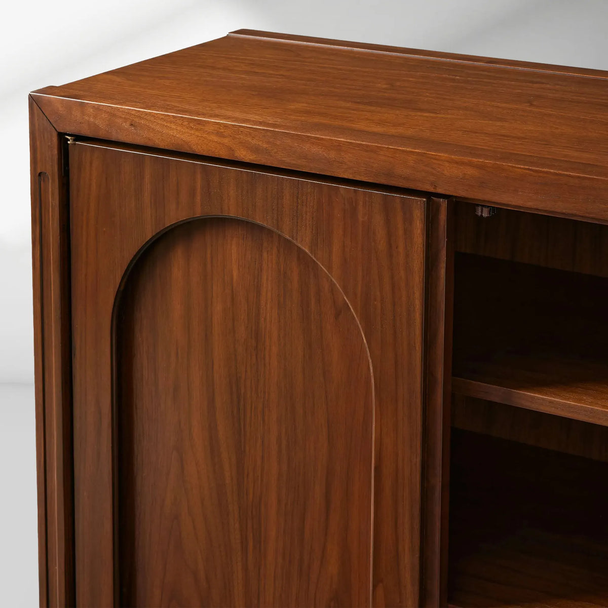 Rittman Entrance Hall Chest Mid-Century Sideboard Walnut Wood Buffet Storage Cabinet