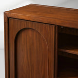 Rittman Entrance Hall Chest Mid-Century Sideboard Walnut Wood Buffet Storage Cabinet
