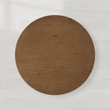 Felton Oak Wood Round Coffee Table Wood Center Tea Table Minimalist Rural Cocktail Table