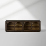 Hattie TV Stand Cabinet Oak Media Console Wood Sideboard Modern television Storage Side Unit