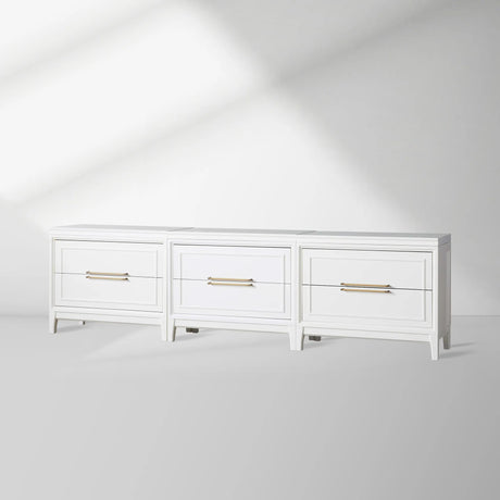 Rowan Modular TV Stand Unit Wood Entryways Storage Sideboard with Drawers