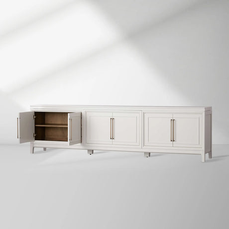 Rowan Modular Wood TV Stand Modern Sideboard Television Storage Unit with Wood Doors Entrance Cabinet