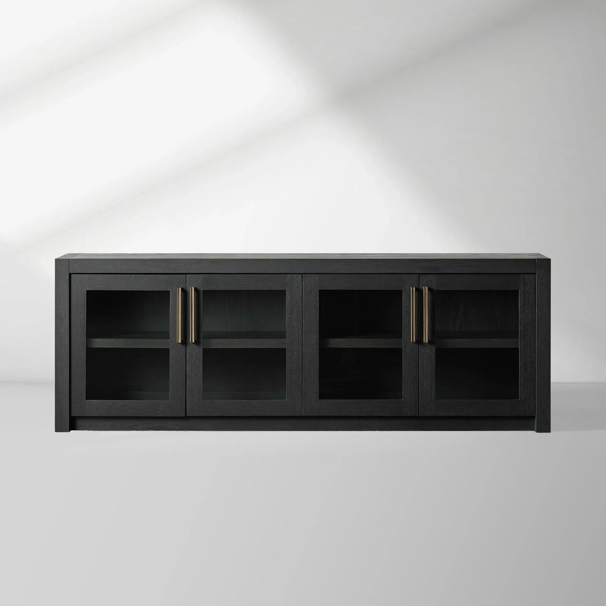 Bodhi Oak Media Console Wood TV Stand Side Cabinet Rustic Television Storage Unit Sideboard