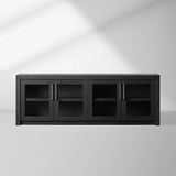 Bodhi Oak Media Console Wood TV Stand Side Cabinet Rustic Television Storage Unit Sideboard