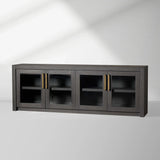 Bodhi Oak Media Console Wood TV Stand Side Cabinet Rustic Television Storage Unit Sideboard