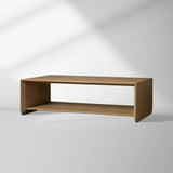 Felton Minimalist Coffee Table Oak Cocktail Table Rural Living Room  Wood Center Tea Table