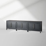 Rowan Modular Wood TV Stand Modern Sideboard Television Storage Unit with Wood Doors Entrance Cabinet