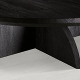 Calderone Round Coffee Table Mango Wood Cocktail Table Modern Sofa Center Tea Table