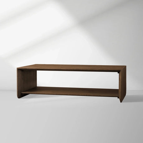 Felton Minimalist Coffee Table Oak Cocktail Table Rural Living Room  Wood Center Tea Table