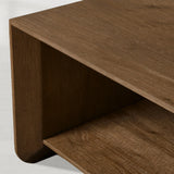 Felton Minimalist Coffee Table Oak Cocktail Table Rural Living Room  Wood Center Tea Table