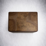 Polanco Wood Closed Nightstand Mosaic Surface Bedside Table