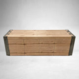 Telluride Mexican Oak TV Stand Cabinet Media Console Result Sideboard Wood Television Storage Unit