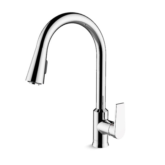 Taut Pull Out Spray Kitchen Mixer Polished Chrome/Matte Black