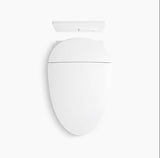 One-piece elongated smart toilet, dual-flush