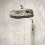 Oblong 12" single-function rainhead, 1.75 gpm