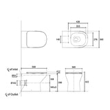Kohler Wall Faced Toilet Pan & Seat