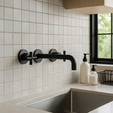 X Plus Wall Basin Set 215mm Matte Black