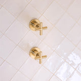 X Plus Wall Tops Assembly Brushed Gold