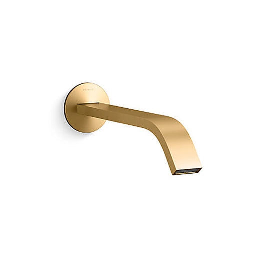 Components Ribbon Basin Spout - Brushed Brass