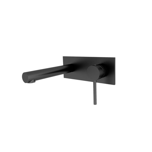 Dolce Wall Basin Mixer Straight Spout Matte Black