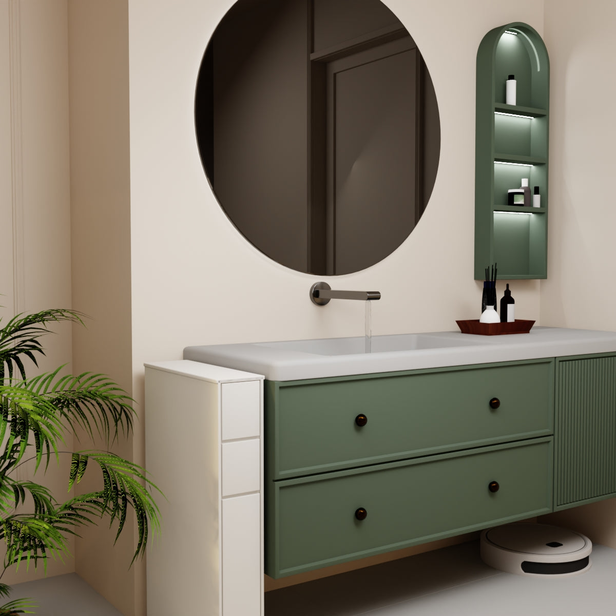 Bianca Fixed Bath Spout Only 200mm Gun Metal