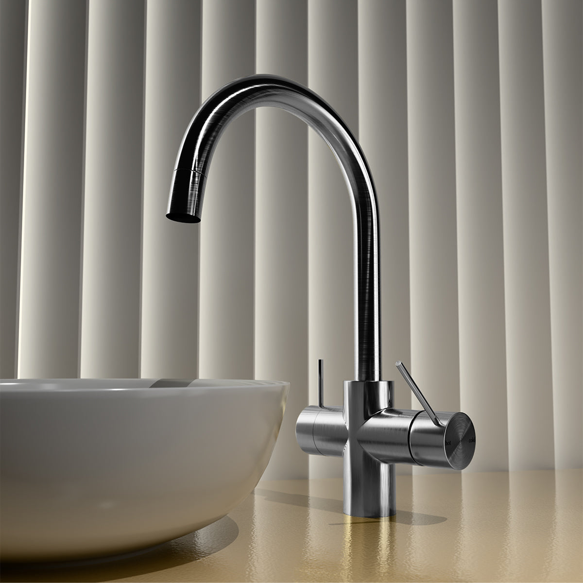 Mecca 3 Way Filtered Mixer Tap Gun Metal